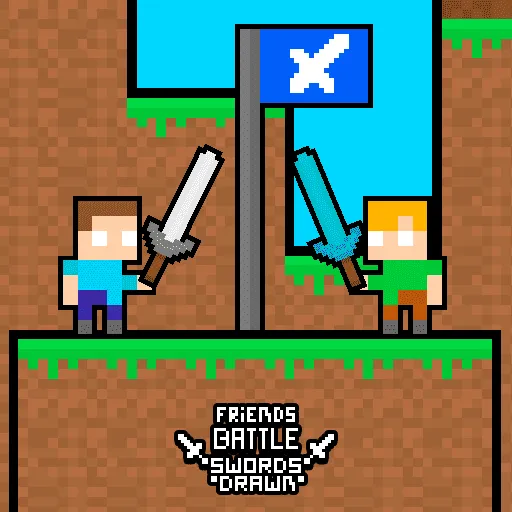 Friends Battle Swords Drawn